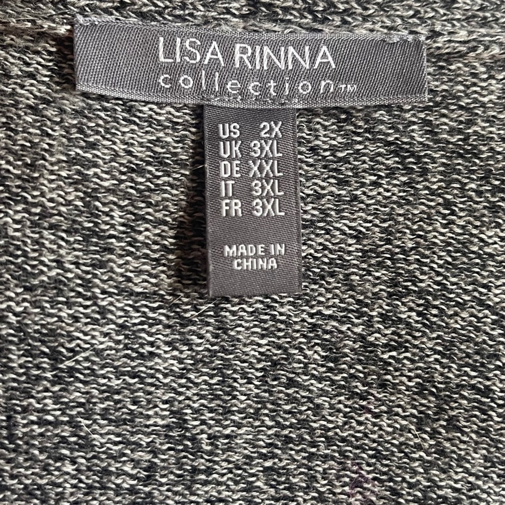 Lisa Rinna Collection Marled Open
Front Cardigan. Size 2X - Picture 9 of 15